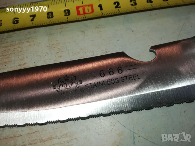666 STAINLESS STEEL-НОЖ НОЖОВКА 1303251528, снимка 3 - Ножове - 49480551