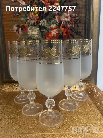 Сервиз Бохемски кристал, снимка 3 - Антикварни и старинни предмети - 53315140