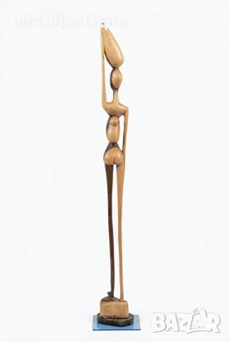 Антична фина дървена статуетка, снимка 2 - Антикварни и старинни предмети - 53977589