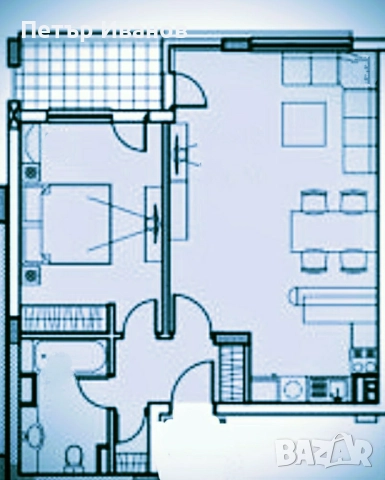 Двустаен апартамент в кв Симеоново, снимка 3 - Апартаменти - 51941333