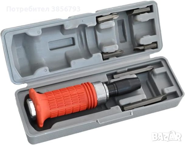 Комплект ударна отвертка в комплект с 6 броя накрайници в кутия, снимка 4 - Отвертки - 45389612