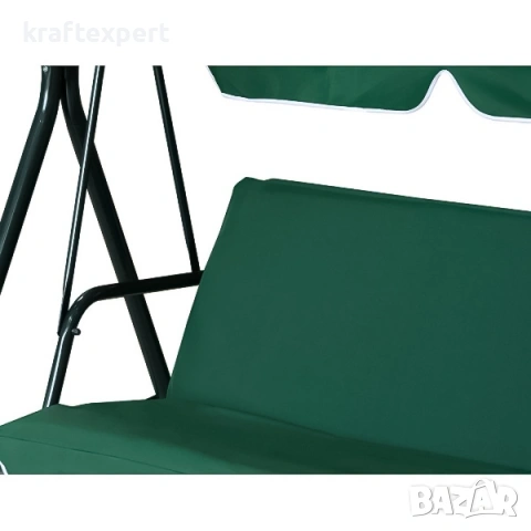 Триместна люлка Тоскана Kraftworld – зелена, с включена възглавница за сядане!, снимка 6 - Градински мебели, декорация  - 53745722