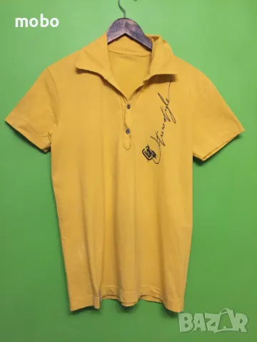 Тишърт- унесекс, размер  „ L „  в жълто с къс ръкав и надпис , снимка 1
