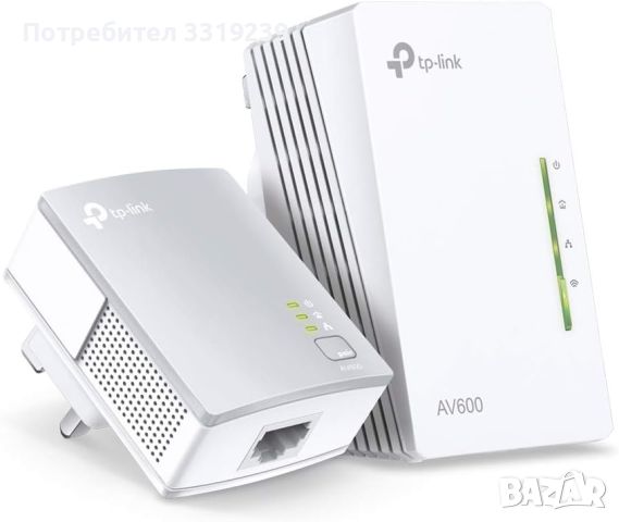 TP-Link AV600 Powerline адаптер Wi-Fi комплект, снимка 1 - Мрежови адаптери - 46168220