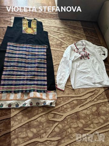Тронски сукман с риза и престилка , снимка 1 - Антикварни и старинни предмети - 46434540