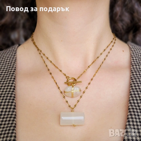 Колие от неръждаема стомана имквсрц за 8 март , снимка 6 - Колиета, медальони, синджири - 53580589