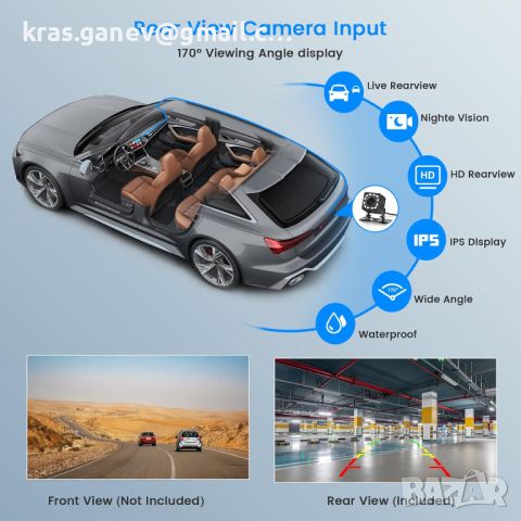 6,9-инчово радио за кола безжично Carplay и Android Auto, снимка 3 - Аксесоари и консумативи - 45484647