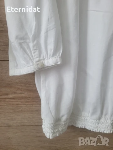 Бяла лятна блуза памучна материя с бродерии ESPRIT , снимка 8 - Тениски - 50726631