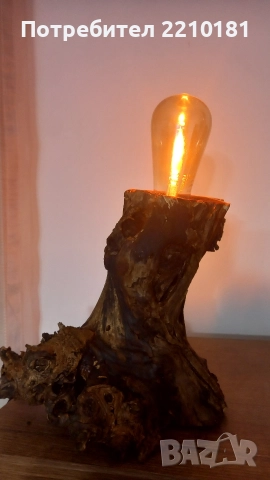 Настолна лампа дърво, снимка 9 - Настолни лампи - 52847367