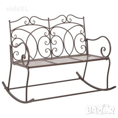vidaXL Градинска пейка, 104 см, желязо, антично кафяво（SKU:45437, снимка 1 - Градински мебели, декорация  - 45797206
