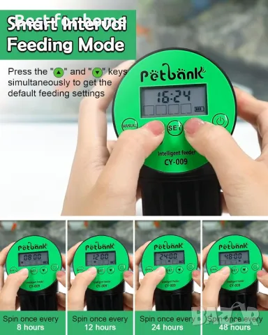 Автоматична хранилка за риби за аквариум Petbank	, снимка 5 - Оборудване за аквариуми - 49650248