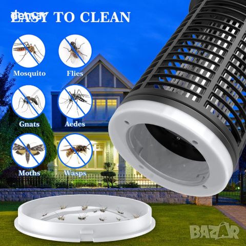 Лампа за унищожаване на комари, 2 в 1 уред за насекоми 4200V 15W UV, снимка 5 - Други стоки за дома - 45174791