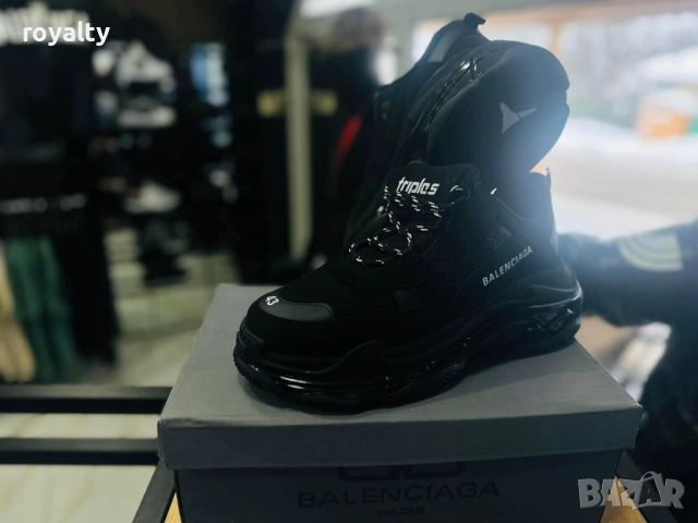 Balenciaga Triple S Нови Черни Маратонки 36-44 Номер , снимка 4 - Маратонки - 54057696