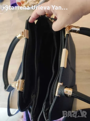 Продавам черна дамска чанта, снимка 5 - Чанти - 51789246