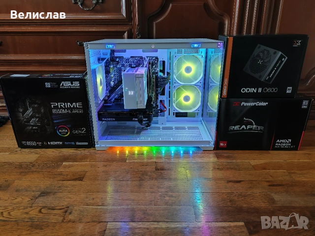 Gaming PC с AMD Ryzen 7 5700x/ 32GB DDR4/ RX 9060XT 16GB/ 1TB/ 600W/ Гаранция