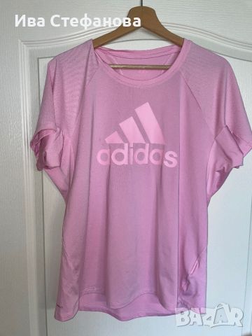 Оригинална спортна бебешко розова елегантна блуза Adidas adidas Адидас  тениска  T-Shirt 👕 , снимка 2 - Тениски - 46230987