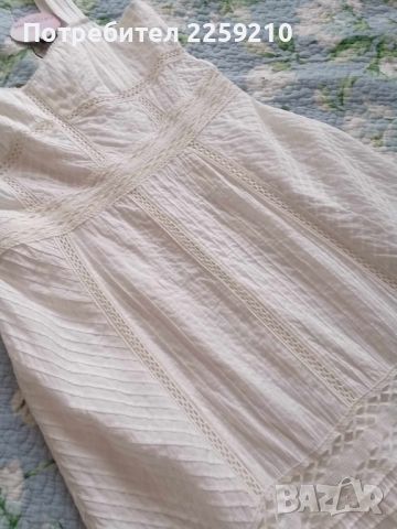 Дантелена миди рокля без ръкави Nanette Lepore в бяло Us2/EU 34, снимка 5 - Рокли - 45263356