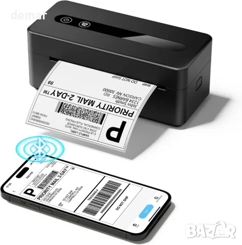 Термален етикетен принтер TATTMUSE, Bluetooth, 4x6 и 2x2,товарителници, снимка 1