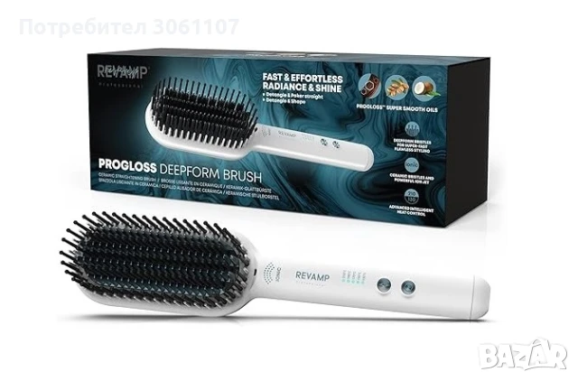 Професионална керамична четка за изправяне Revamp Progloss Deep Form, снимка 2 - Други - 50964515