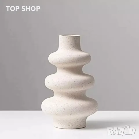 Нова Керамична ваза за цветя модерна луксозна декорация за дом офис, снимка 3 - Декорация за дома - 49639579