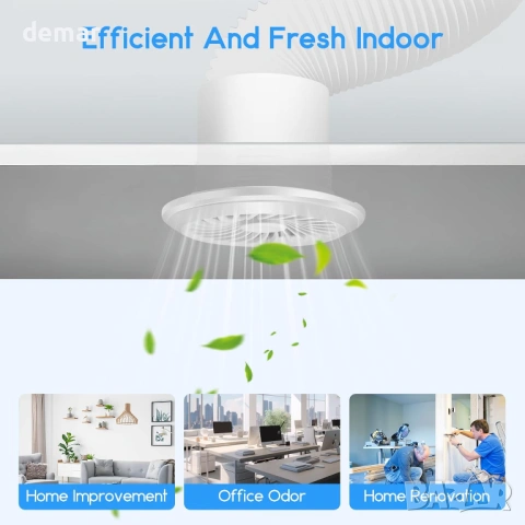 Двупосочен вентилатор, Ø 100 мм вентилатор с 3 скорости и дистанционно, снимка 9 - Вентилатори - 53934547