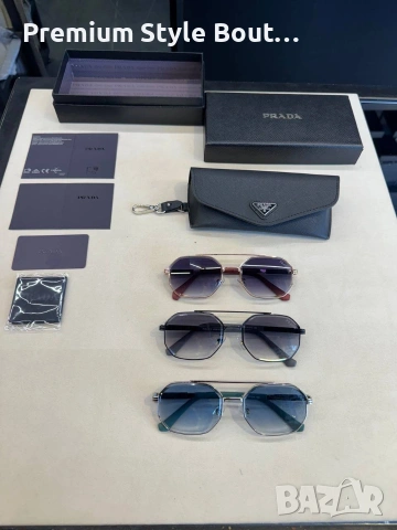 Слънчеви очила prada ray ban Burberry chanel с ув защита, с черен обикновен калъф  на марката , снимка 8 - Слънчеви и диоптрични очила - 54174325