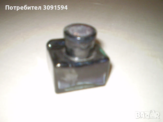 19 век малка стъклена мастилница , снимка 6 - Колекции - 50638013