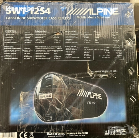 Авто колони ALPINE SWT-12S4 30 СМ, 300 W, снимка 2 - Аксесоари и консумативи - 52263532
