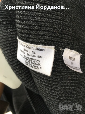 Calvin Klein jeans, 100% мерино пуловер , ХЛ, снимка 4 - Пуловери - 53156217