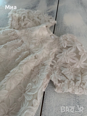 Рокля с 3D цветя Zara , 3-4 годинки, снимка 6 - Детски рокли и поли - 53926344