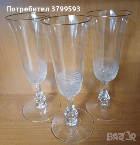 3 чаши Moser cristal, снимка 2 - Антикварни и старинни предмети - 52428314