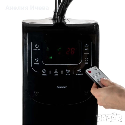                     Вентилатор с водна мъгла 16" 7in1, 90W, мултифункционален, LED, дист. упр-е, снимка 5 - Вентилатори - 50628429