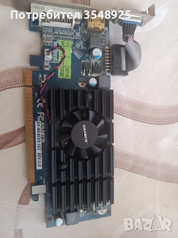 Видео карта Gigabyte GV-R45D3-1GI Rev:1.0, снимка 3 - Видеокарти - 52961153