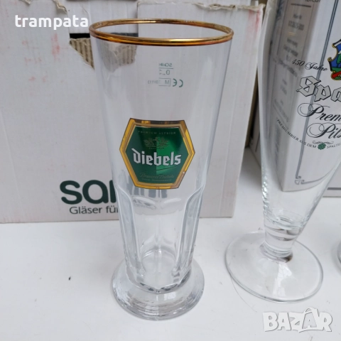 НАЙ ДОБРАТА ОФЕРТА Маркови стъклени чаши блендирани за Бира, снимка 3 - Чаши - 52628446
