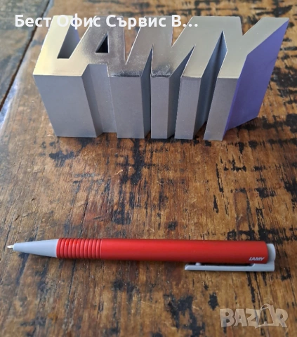 химикалка  Лами Лого Lamy Logo перлена пластмаса червена много рядка