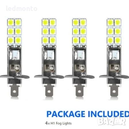 LED крушки за фарове и светлини за мъгла - H1 6000K, снимка 2 - Части - 46173614