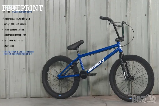 BMX Sunday Blueprint blue 20" , снимка 1 - Велосипеди - 48695075