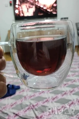 Стъклена чаша за кафе с двойно дъно 200ml