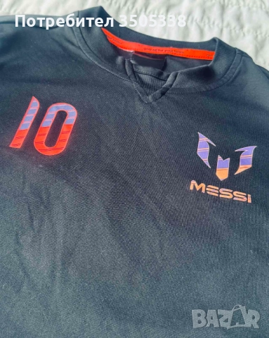 Детска Футболна фланелка ADIDAS MESSI 10 Black kids 8-10 г., снимка 8 - Детски тениски и потници - 51552404