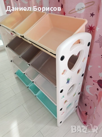 Детска етажерка органайзер за играчки с 12 коша - Като нова!, снимка 2 - Други - 54194919