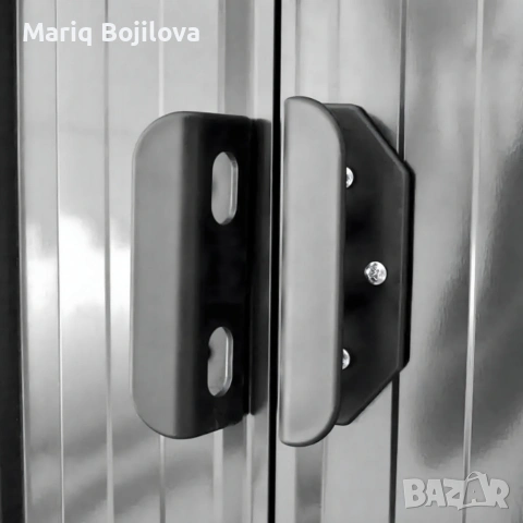 Метална градинска къща за инструменти с вентилация и заключване - 277 × 299 × 192 см, снимка 4 - Други стоки за дома - 53132630