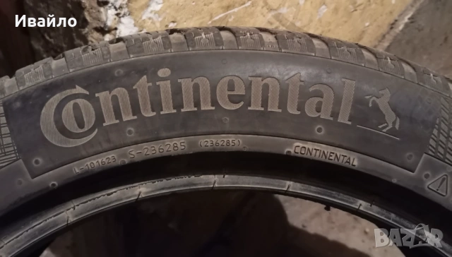 Продавам 2 броя зимни гуми 225.50.17 на 1 сезон дот 2019 Контентал , снимка 4 - Гуми и джанти - 53824531