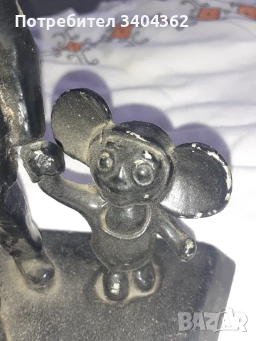 Метална руска статуетка, фигура - крокодила Гена и Чебурашка, снимка 6 - Антикварни и старинни предмети - 50852056