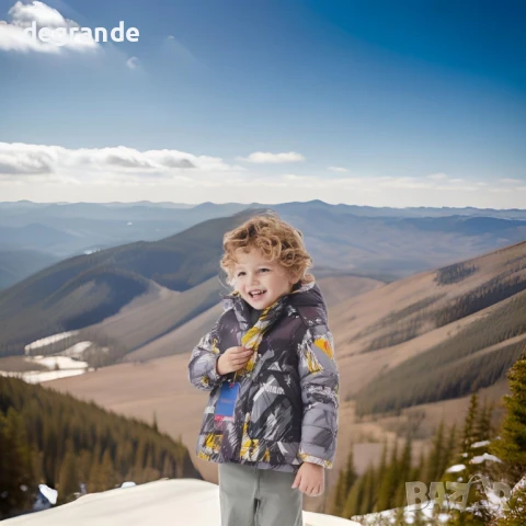 Детско зимно яке със пухена качулка и силиконов пълнеж.Размери за 1 2 3 4 5 6 8 10 12 14 16г, снимка 3 - Детски якета и елеци - 51280589