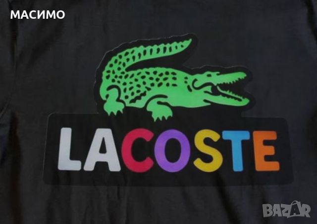 Мъжка тениска Lacoste,спортно елегантни тениски в черно, снимка 3 - Тениски - 45147486