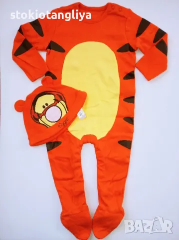 Бебешки гащеризон и шапка, Тъгърът от Мечо Пух, размер 9-12 месеца, ръст до 80 см