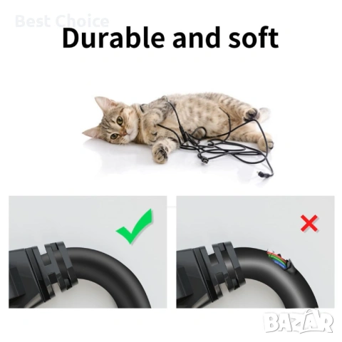 USB-C към HDMI кабел 5м 4K UHD с 90° и 270° ъглови адаптери, снимка 4 - Кабели и адаптери - 53055417