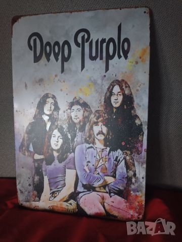 Deep Purple Акварел-метална табела(плакет), снимка 2 - Китари - 45759033