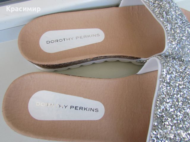 Дамски чехли с камъчета Dorothy Perkins, снимка 4 - Чехли - 46336994