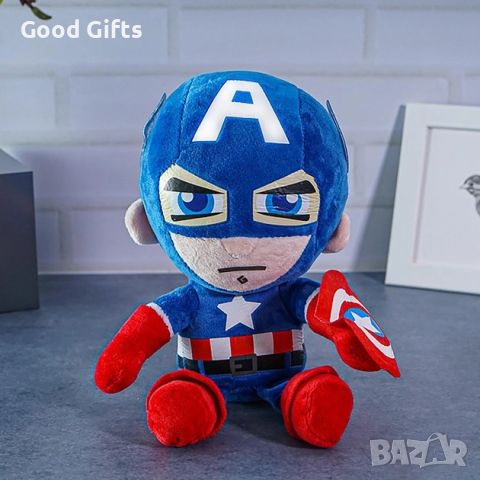 Плюшена играчка Капитан Америка, 25см, снимка 2 - Плюшени играчки - 45432855